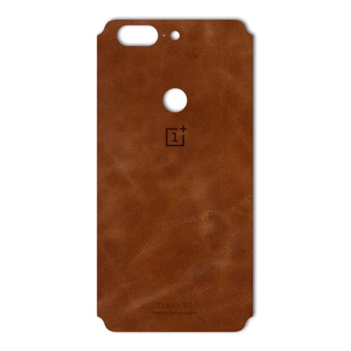 برچسب تزئینی ماهوت مدل Buffalo Leather مناسب برای گوشی OnePlus 5T MAHOOT Buffalo Leather Special Sticker for OnePlus 5T